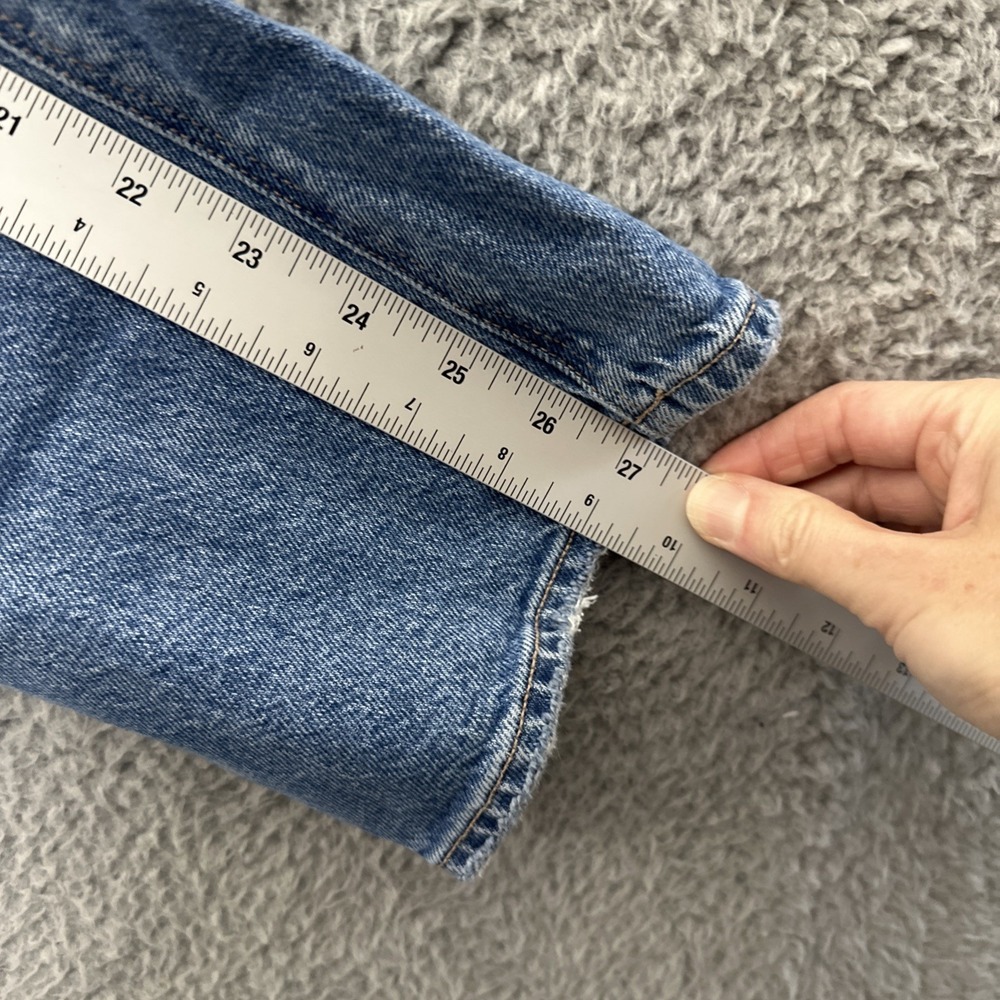 American Eagle Super High‎ Rise Ankle Straight Jeans Stretch Boho Women's 4 x 27 - Picture 9 of 9